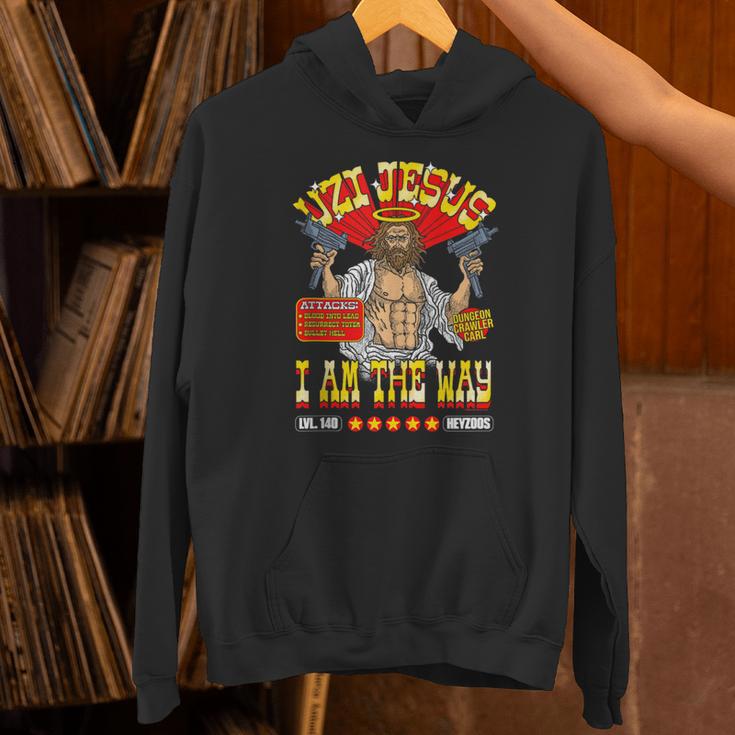 DCC Uzi Jesus I Am The Way Character Stats RPG Books Unisex Hoodie