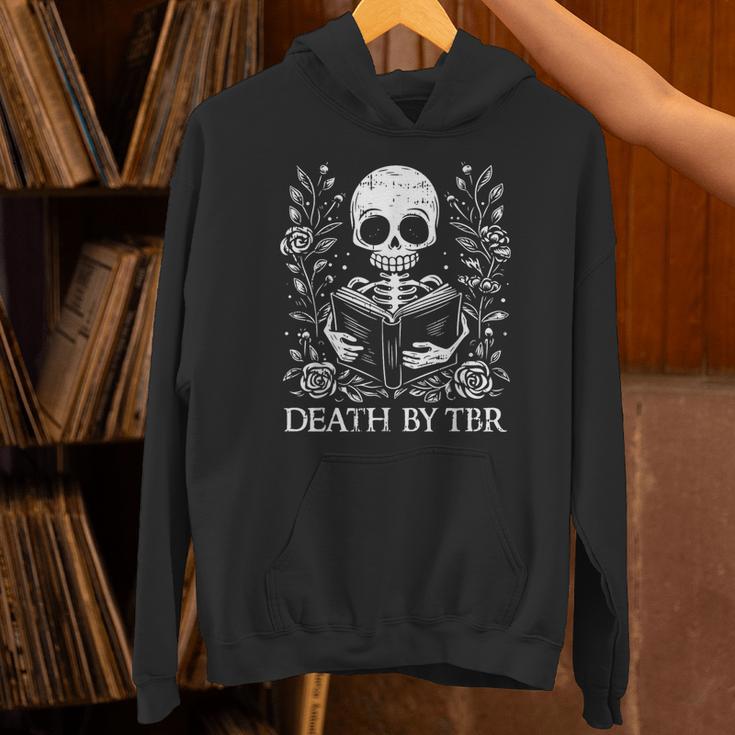 Death By TBR Reading Book Lover Bookworm Bibliophile Reader Unisex Hoodie