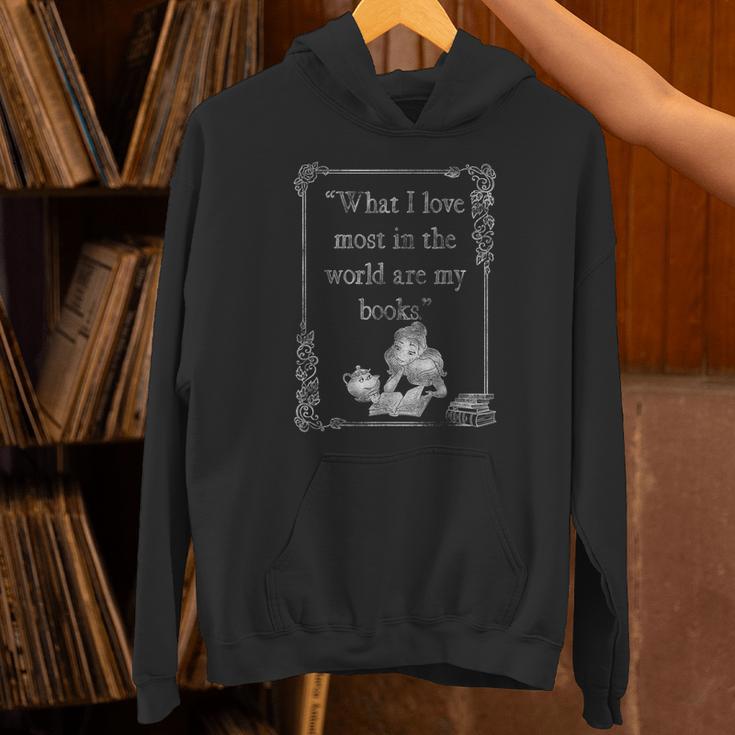 Disney Beauty And The Beast Belle Books I Love Most Quote Small Unisex Hoodie