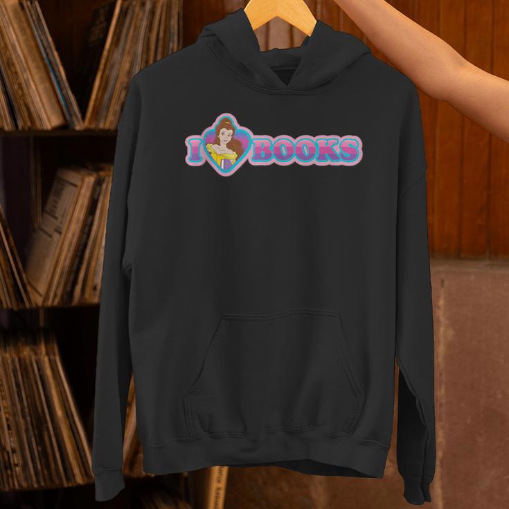 Disney Princess Belle I Heart Books Unisex Hoodie Disney Princess Belle I Heart Books Unisex Hoodie