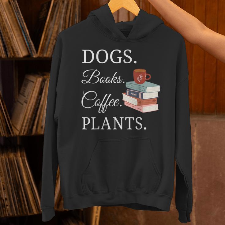 Dogs Books Coffee Plants Men Women Unisex Hoodie Dogs Books Coffee Plants Men Women Unisex Hoodie