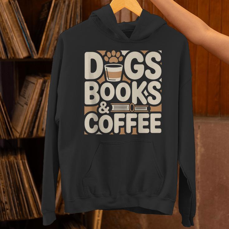 Dogs Books And Coffee Unisex Hoodie