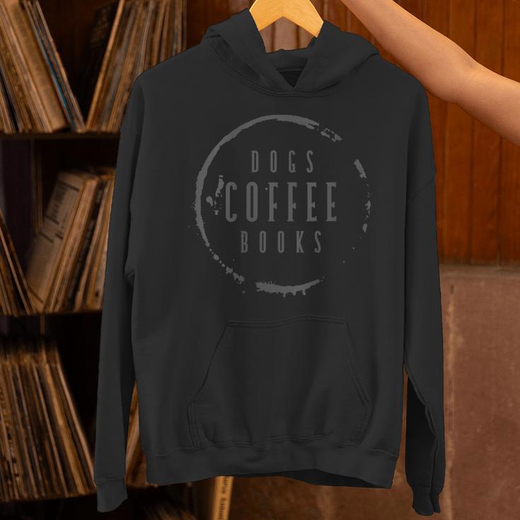 Dogs Coffee Books Reading Book Addict Easily Distracted Dogs Unisex Hoodie