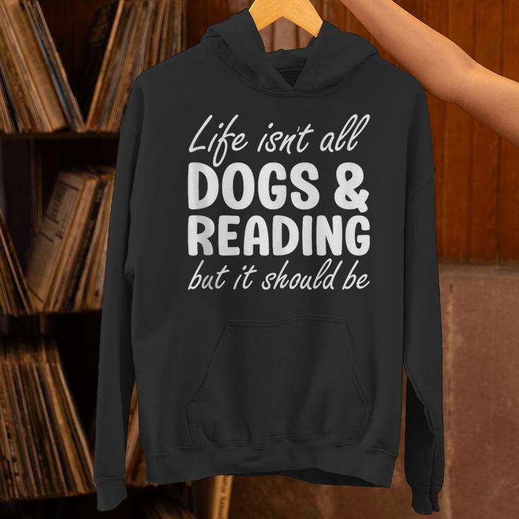 Dogs And Reading I Love Dogs I Love Reading And Books Unisex Hoodie