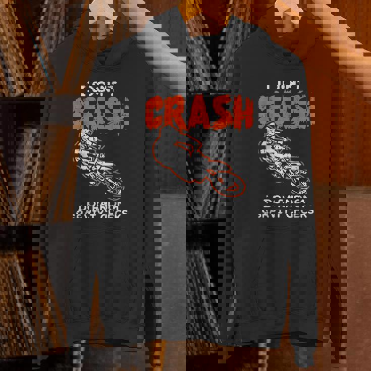 I Dont Crash ダートバイク 面白い モトクロス バイカー メンズ レディース キッズ パーカー