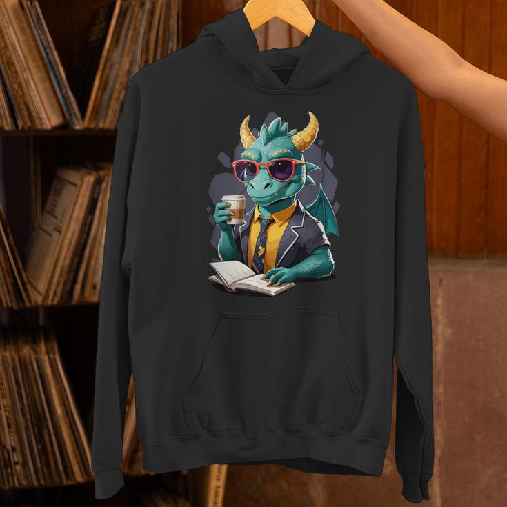 Dragon Reading Book Fantasy Reader Graphic Unisex Hoodie Dragon Reading Book Fantasy Reader Graphic Unisex Hoodie
