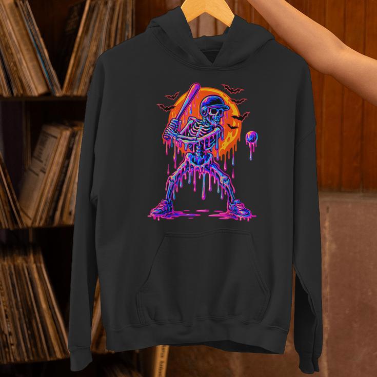 Drip Skeleton Batting Baseball Halloween Unisex Hoodie Drip Skeleton Batting Baseball Halloween Unisex Hoodie