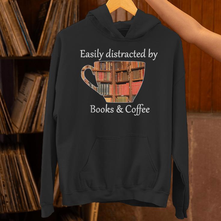 Easily Distracted By Books & Coffee Unisex Hoodie