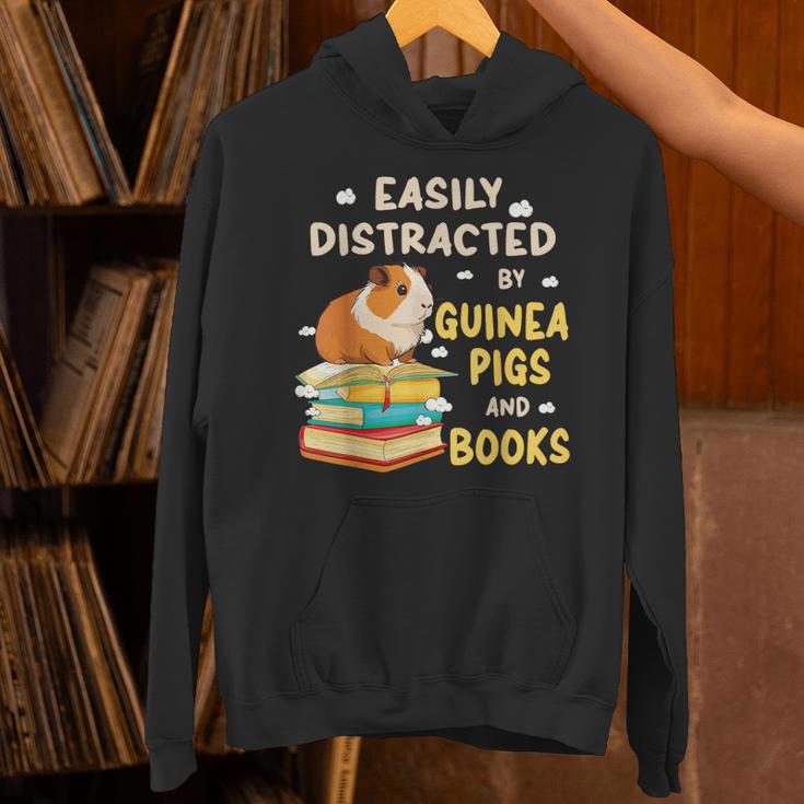Easily Distracted By GUINEA PIGS And Books Unisex Hoodie