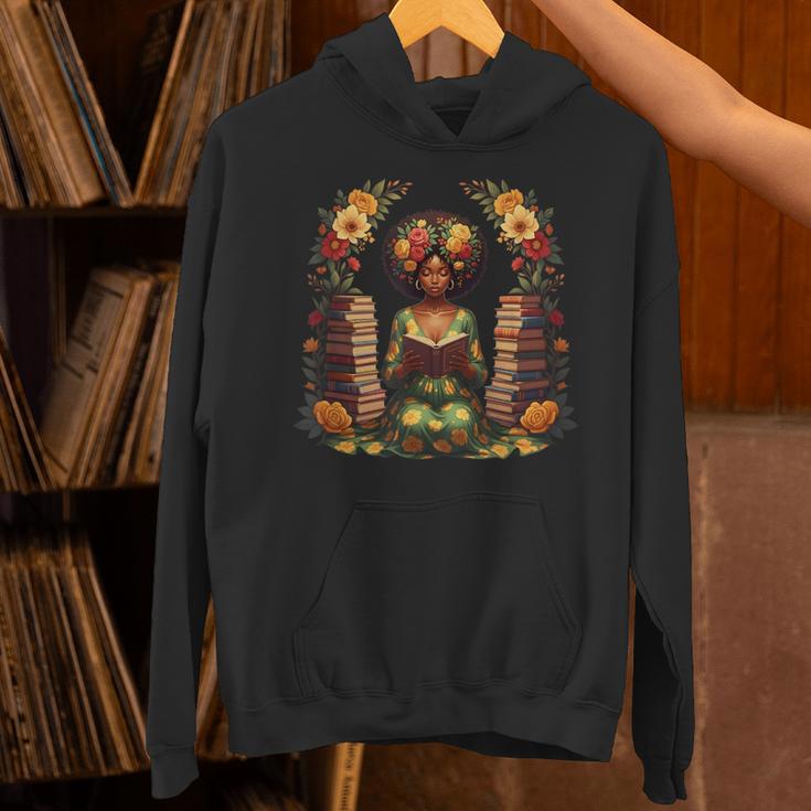 Educated Melanin Queen Afro Women Reading Book History Unisex Hoodie Educated Melanin Queen Afro Women Reading Book History Unisex Hoodie