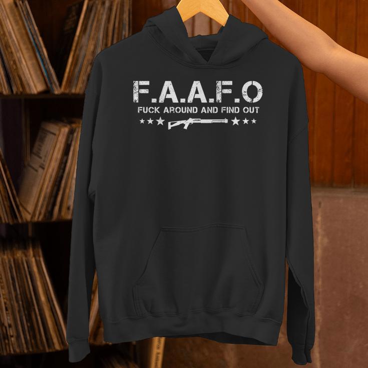 Faafo Fuck Around And Find Out Fafo ファニーノベルティ 長袖tシャツ パーカー