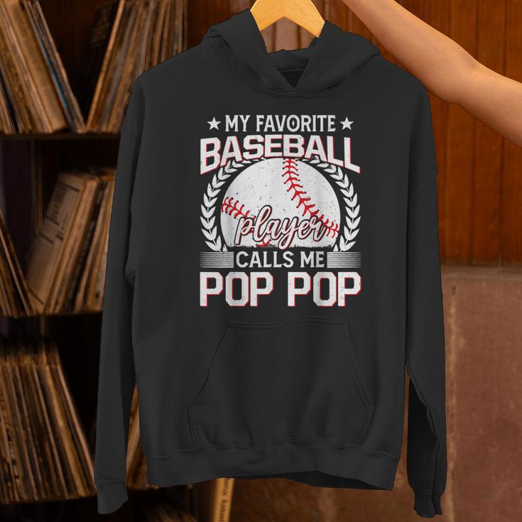My Favorite Baseball Player Calls Me Pop Pop Unisex Hoodie My Favorite Baseball Player Calls Me Pop Pop Unisex Hoodie