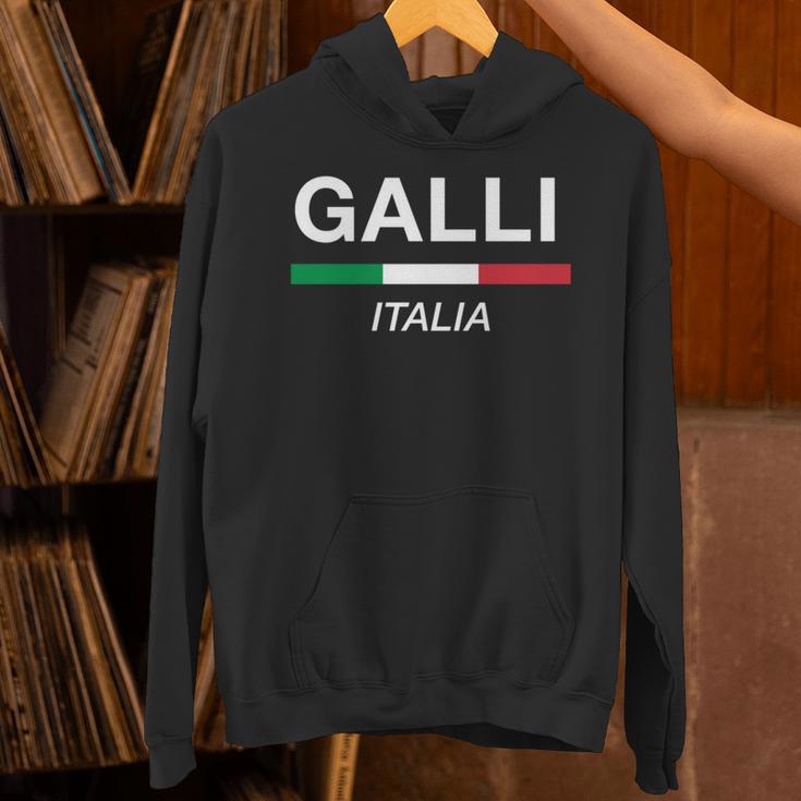 Galli イタリア製 ファミリーネーム イタリア 国旗 長袖tシャツ パーカー