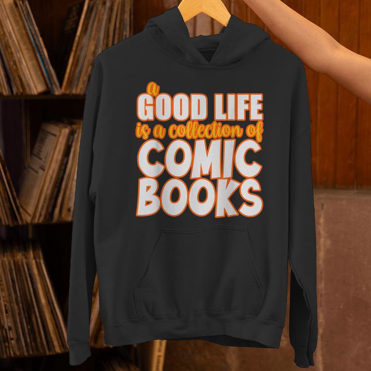A Good Life Is A Collection Of Comic Books Graphic Vintage Unisex Hoodie A Good Life Is A Collection Of Comic Books Graphic Vintage Unisex Hoodie