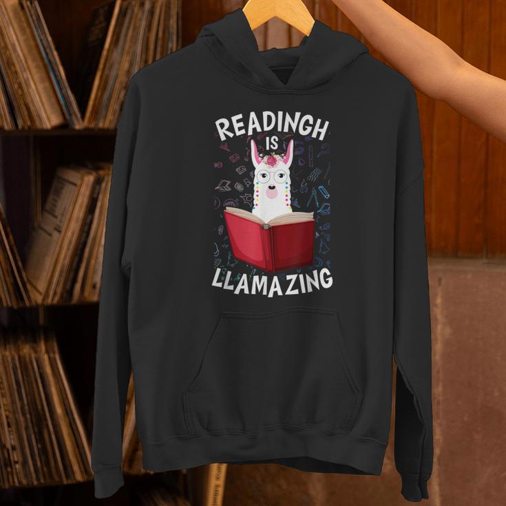 Graduation Cute Animal Llama Reading Book Nerds Bookworm Unisex Hoodie Graduation Cute Animal Llama Reading Book Nerds Bookworm Unisex Hoodie