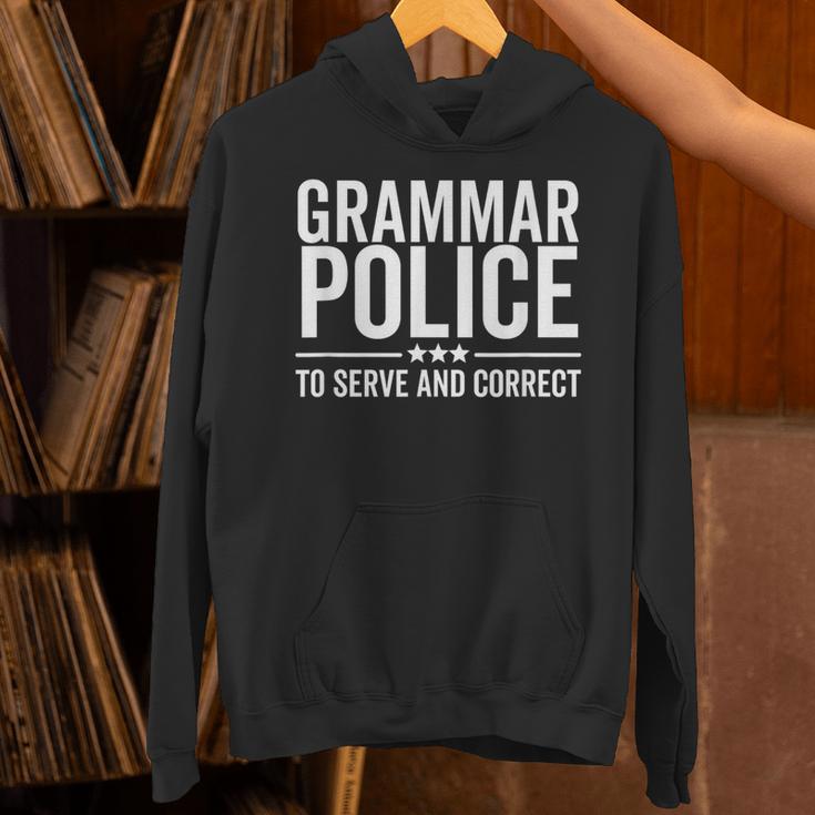 Grammar Police To Serve And Correct Book Literature Unisex Hoodie