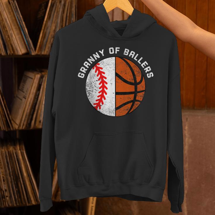 Granny Of Ballers Baseball Basketball Grandma Granny Unisex Hoodie