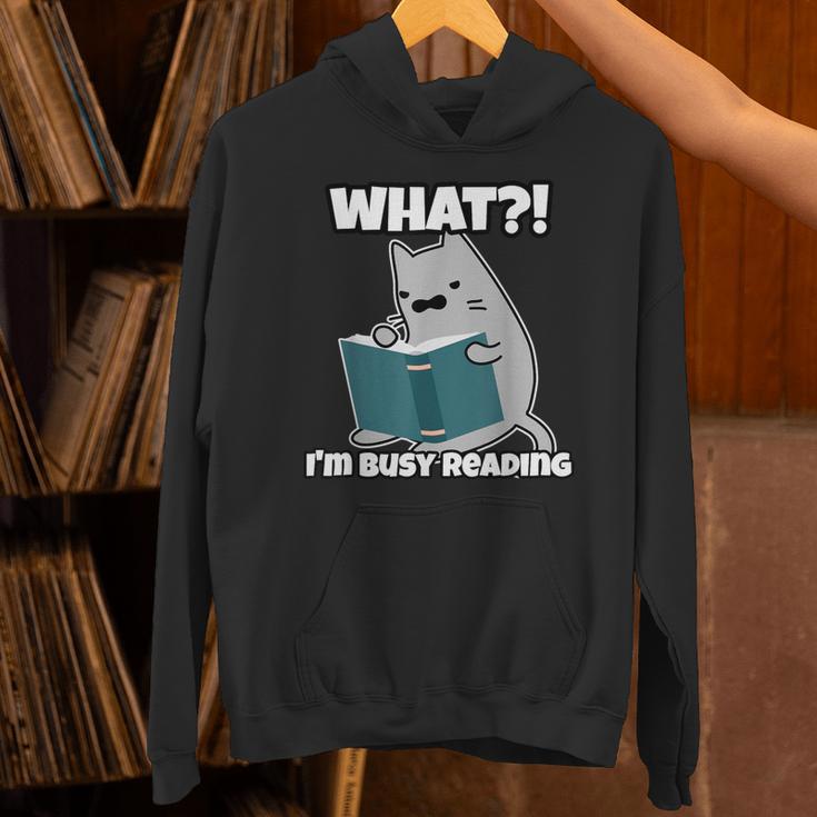 Grey Cat Reading Book Busy Doing Book Related Things Men Women Kids Unisex Hoodie Grey Cat Reading Book Busy Doing Book Related Things Men Women Kids Unisex Hoodie