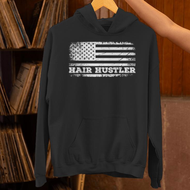 Hair Hustler アメリカ国旗 ヘアスタイリスト バーバー Usa メンズ レディース パーカー