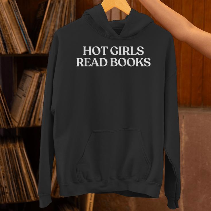 Hot Girls Read Books Shirt Y2K Aesthetic Trendy Book Lover Unisex Hoodie