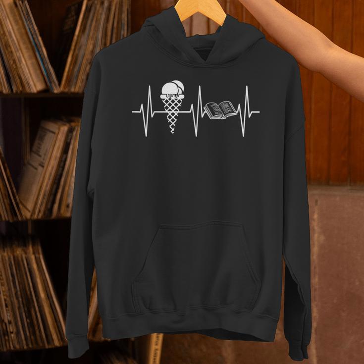 Ice Cream Shirt Book Lover Gelato Ice Cream Lover Men Women Kids Unisex Hoodie