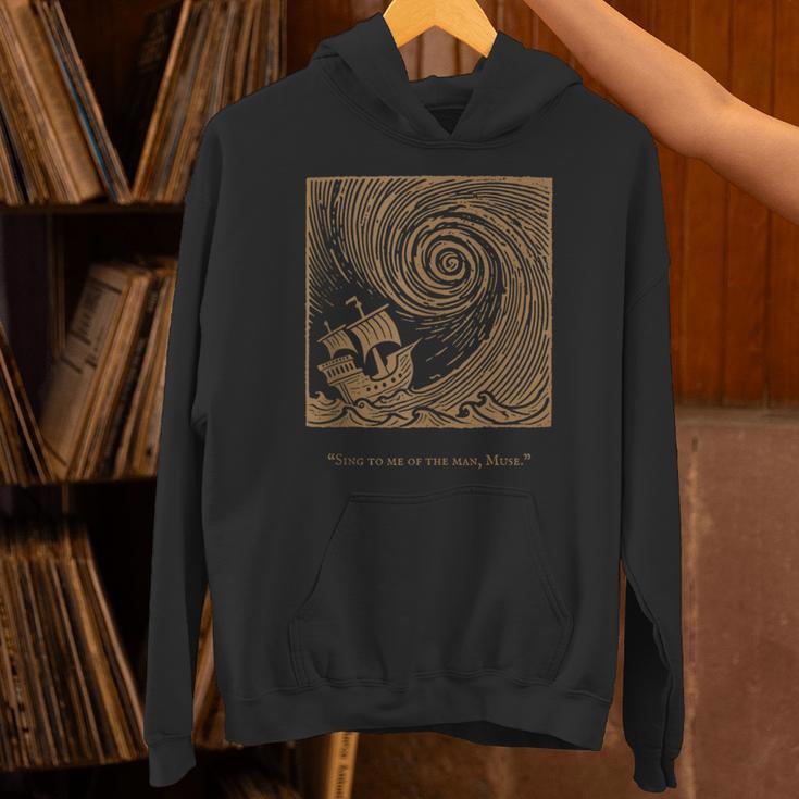 Iliad Odyssey Homer Ancient Greek History Book Odyssey Unisex Hoodie