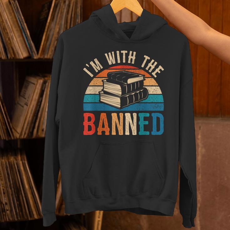 I'm With The Banned Books Tee I Read Banned Books Lovers Unisex Hoodie