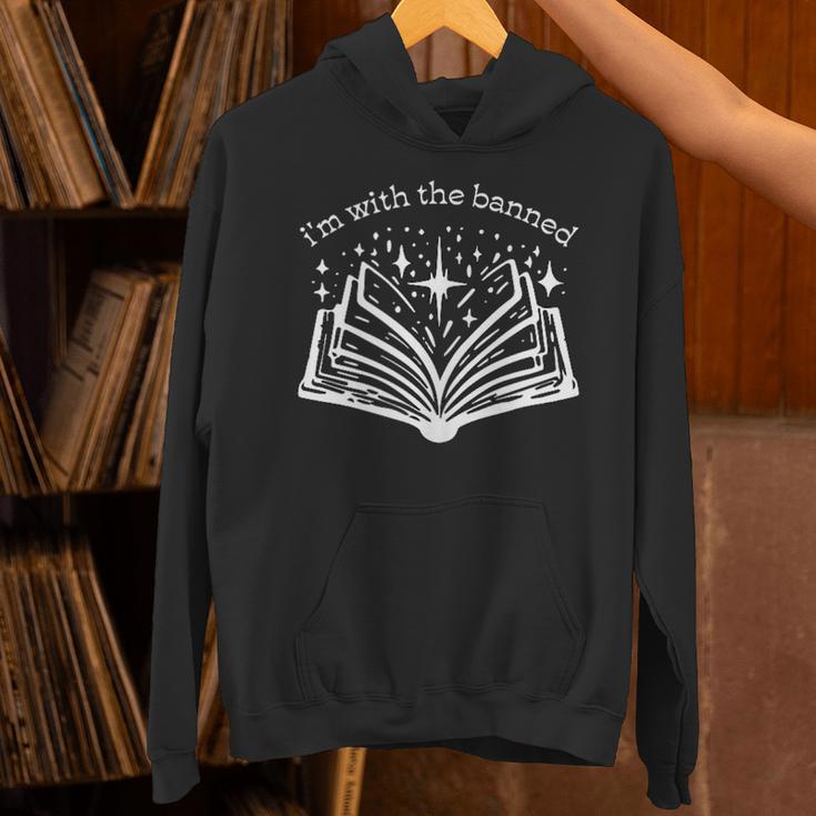 I'm With The Banned Fight Book Bans Reader Activist Reading Unisex Hoodie