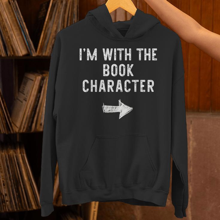 I’m With The Book Character Halloween Couple Costume Unisex Hoodie