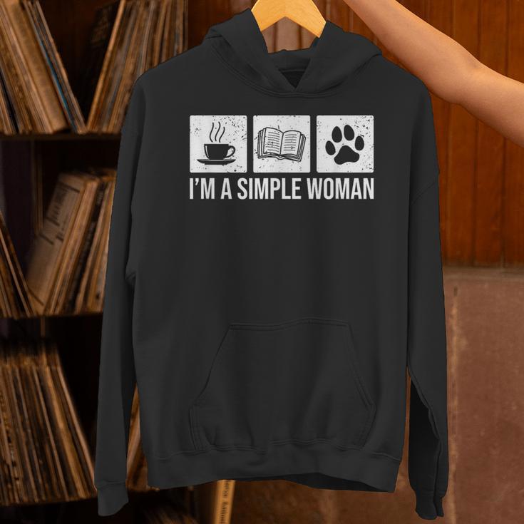 I'm A Simple Woman Tea Books & Dogs Reading Lover Unisex Hoodie