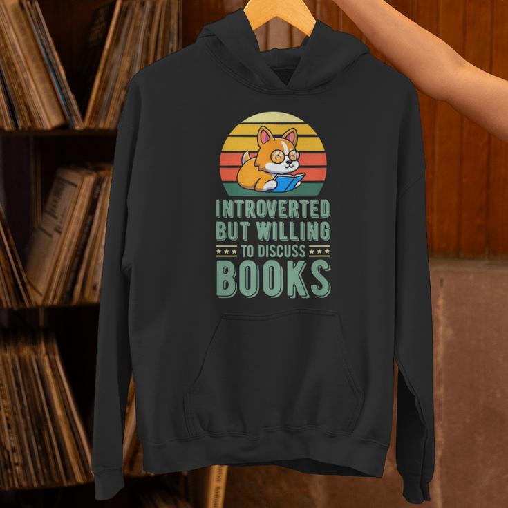 Introverted But Willing To Discuss Books Cute Literary Dog For Men Women Unisex Hoodie Introverted But Willing To Discuss Books Cute Literary Dog For Men Women Unisex Hoodie