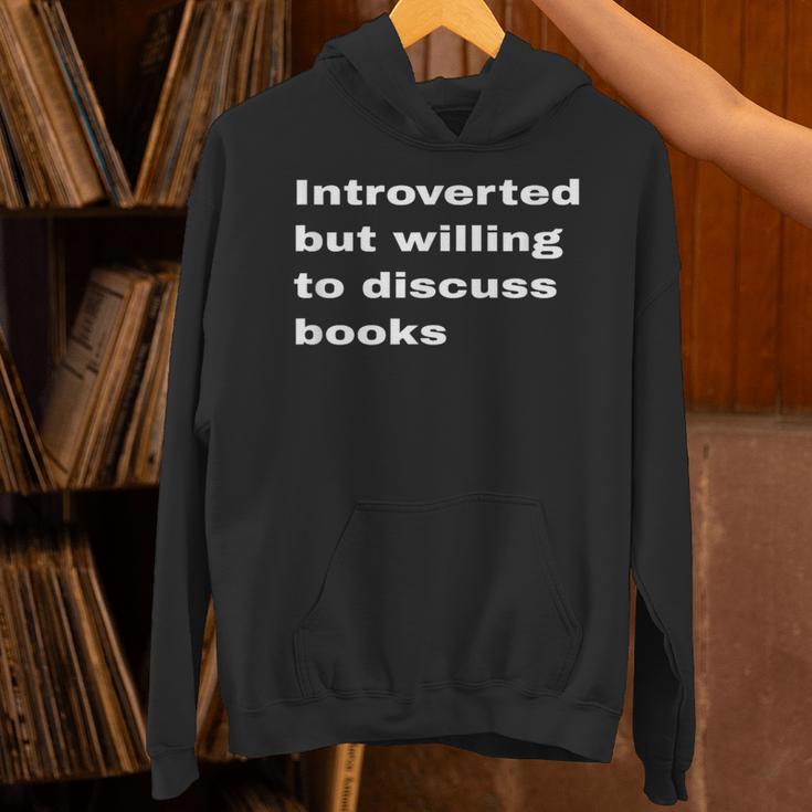 Introverted But Willing To Discuss Books Lover Worm Quote Unisex Hoodie