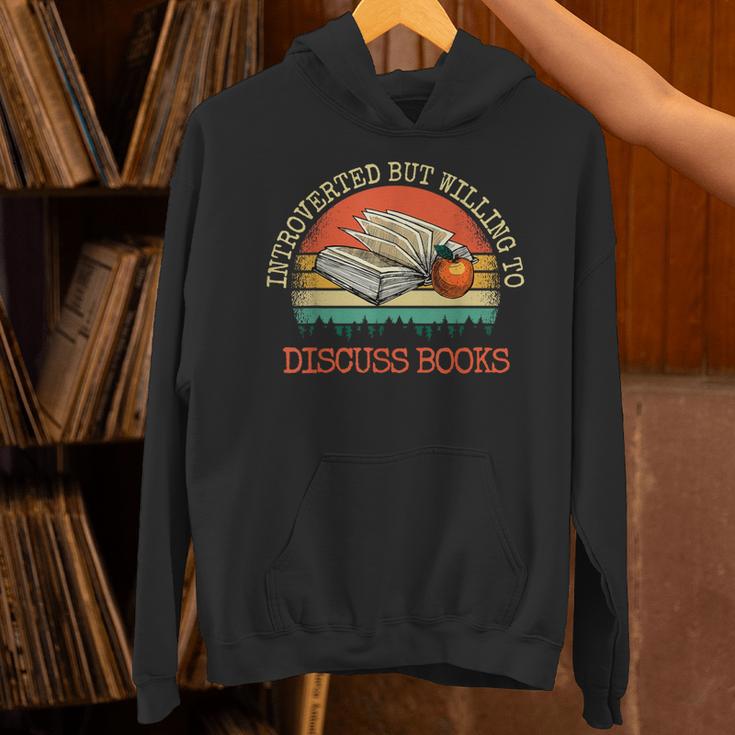 Introverted But Willing To Discuss Books Unisex Hoodie