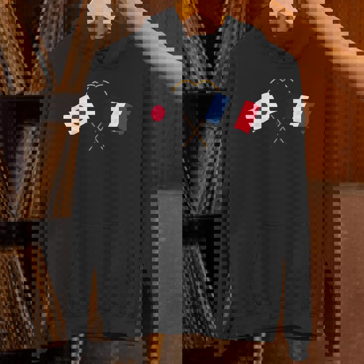 Japanese Flag France Flag フランス遺産 フランスのルーツ 日本の国旗 フランスの国旗 パーカー