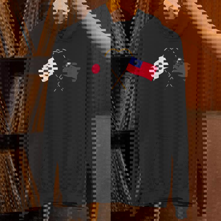 Japanese Flag Taiwanese Flag 台湾の遺産 台湾のルーツ 日本の国旗 台湾の国旗 パーカー