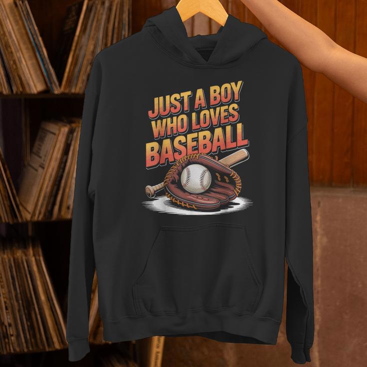 Just A Boy Who Loves Baseball Player Kids Unisex Hoodie Just A Boy Who Loves Baseball Player Kids Unisex Hoodie