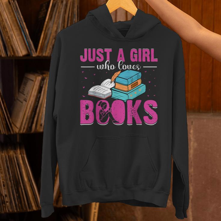 Just a Girl Who Loves Books Book Lover Reader Bookworm Unisex Hoodie