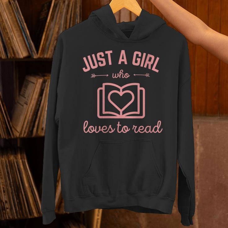 Just A Girl Who Loves To Read Book Lover Nerd Readers Books Unisex Hoodie