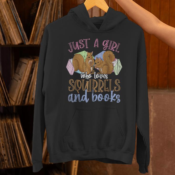 Just A Girl Who Loves Squirrels And Books Reading Squirrel Unisex Hoodie