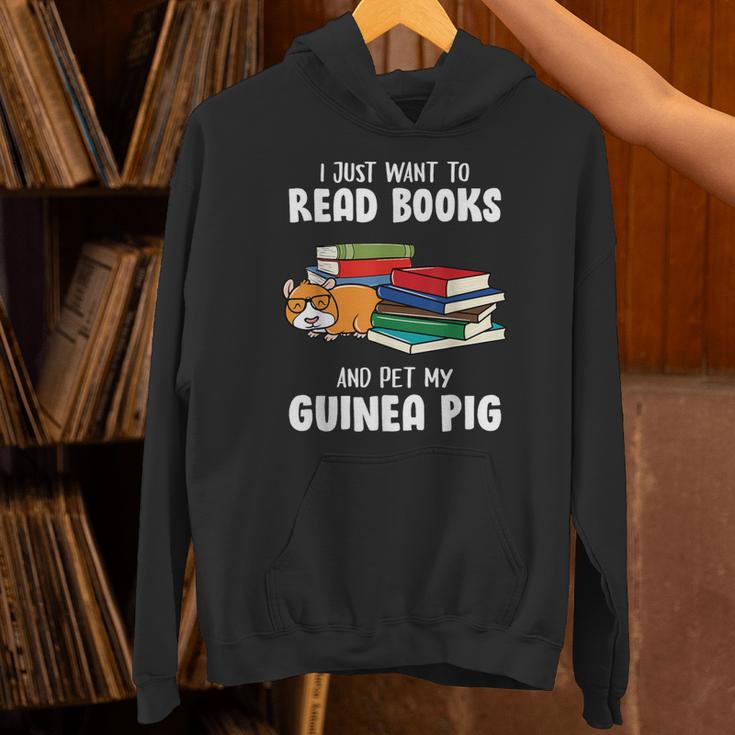 I Just Want To Read Books And Pet My Guinea Pig Reading Unisex Hoodie