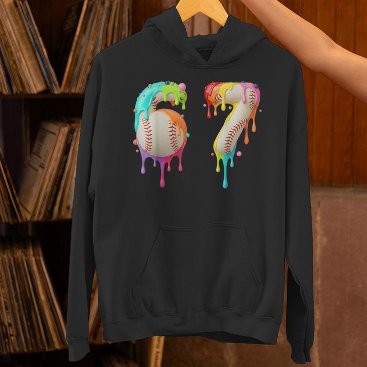 Kids Meme 67 Number Six 6 Seven 7 Ice Cream Drips Baseball Unisex Hoodie Kids Meme 67 Number Six 6 Seven 7 Ice Cream Drips Baseball Unisex Hoodie