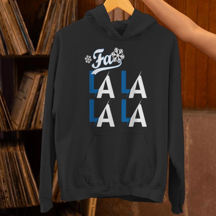 LA Baseball Fan Christmas FA La La Holiday Blue Theme Unisex Hoodie