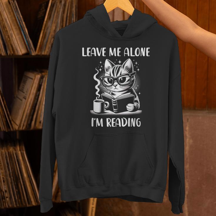 Leave Me Alone I'm Reading Nerdy Cat Drink Coffee Read Book For Men Women Unisex Hoodie Leave Me Alone I'm Reading Nerdy Cat Drink Coffee Read Book For Men Women Unisex Hoodie