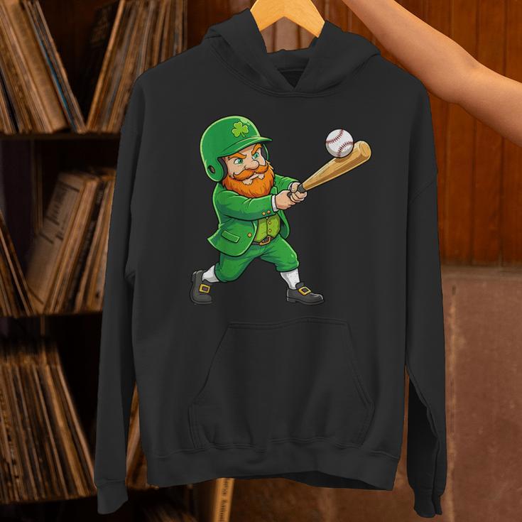 Leprechaun Playing Baseball St Patricks Day Men Boys Kids Unisex Hoodie