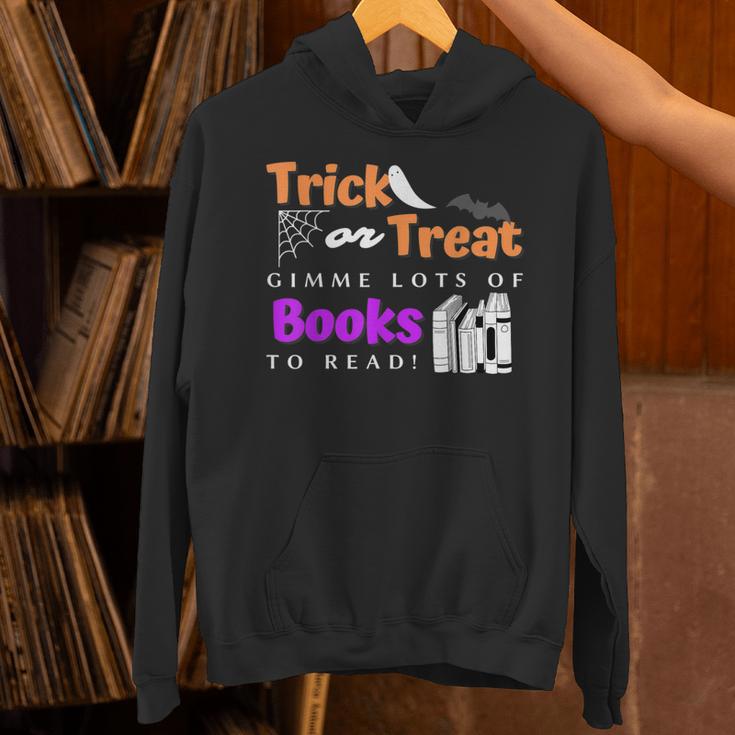 Librarian Halloween Trick Or Treat Bat & Books Unisex Hoodie