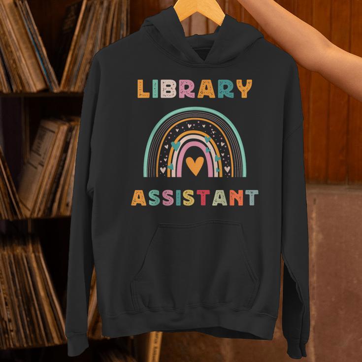 Library Assistant Funny Rainbow Reading Library Book Lover Unisex Hoodie