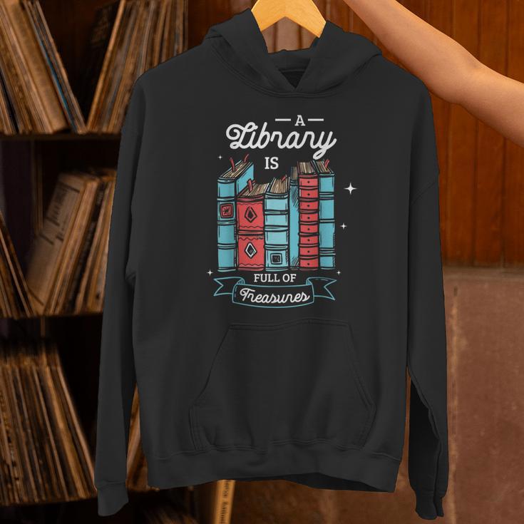 A Library Is Full Of Treasures For a Librarian Library Book Unisex Hoodie A Library Is Full Of Treasures For a Librarian Library Book Unisex Hoodie