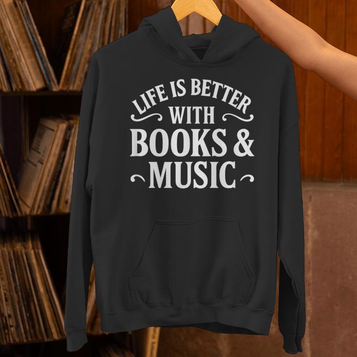 Life Is Better With Books & Music Unisex Hoodie
