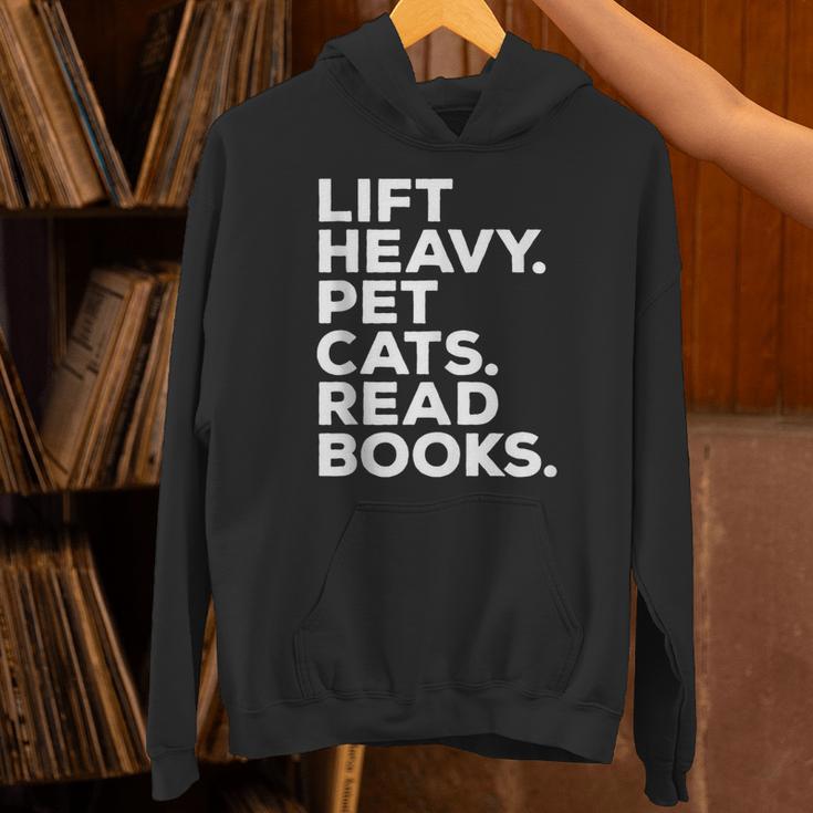 Lift Heavy Pet Cats Read Books Gym Workout Weight Lifter Unisex Hoodie Lift Heavy Pet Cats Read Books Gym Workout Weight Lifter Unisex Hoodie