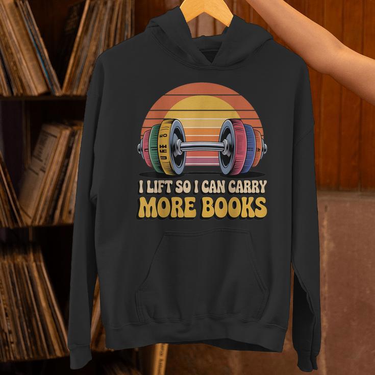 I Lift So I Can Carry More Books Reading Humor Workout Unisex Hoodie I Lift So I Can Carry More Books Reading Humor Workout Unisex Hoodie